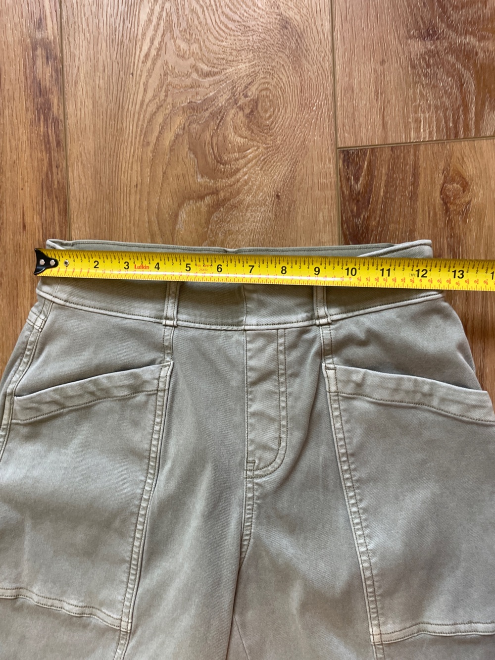 SPANX Stratch Twill Straight Leg Pants in Light Olive - Picture 6 of 10